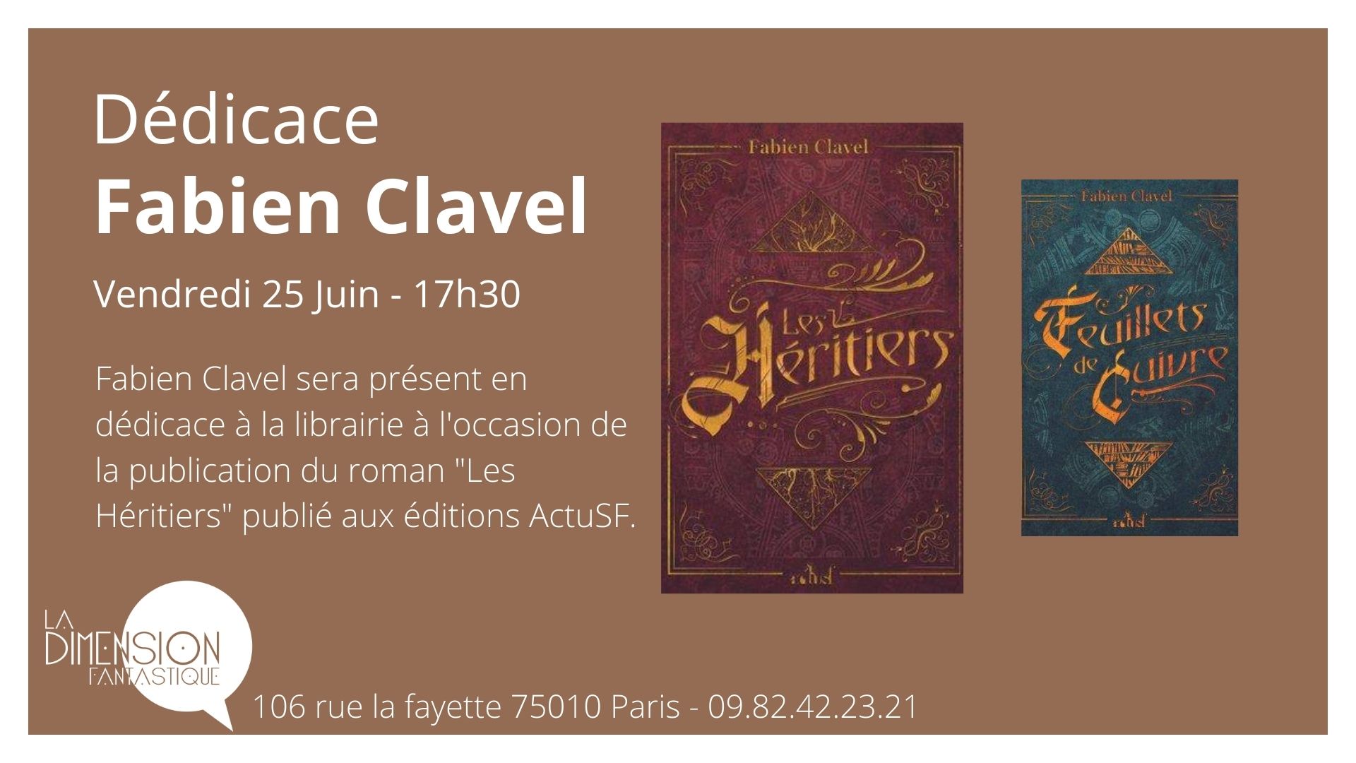 Photo de Fabien Clavel en dédicace à Paris